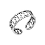 Sterling Silver Wave Wire Design Toe Ring