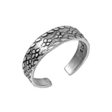Sterling Silver Flower Link Design Toe Ring