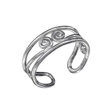 Load image into Gallery viewer, Sterling Silver  S Curl Adjustable Toe Ring