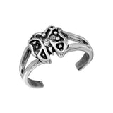 Sterling Silver Butterfly Adjustable Toe Ring