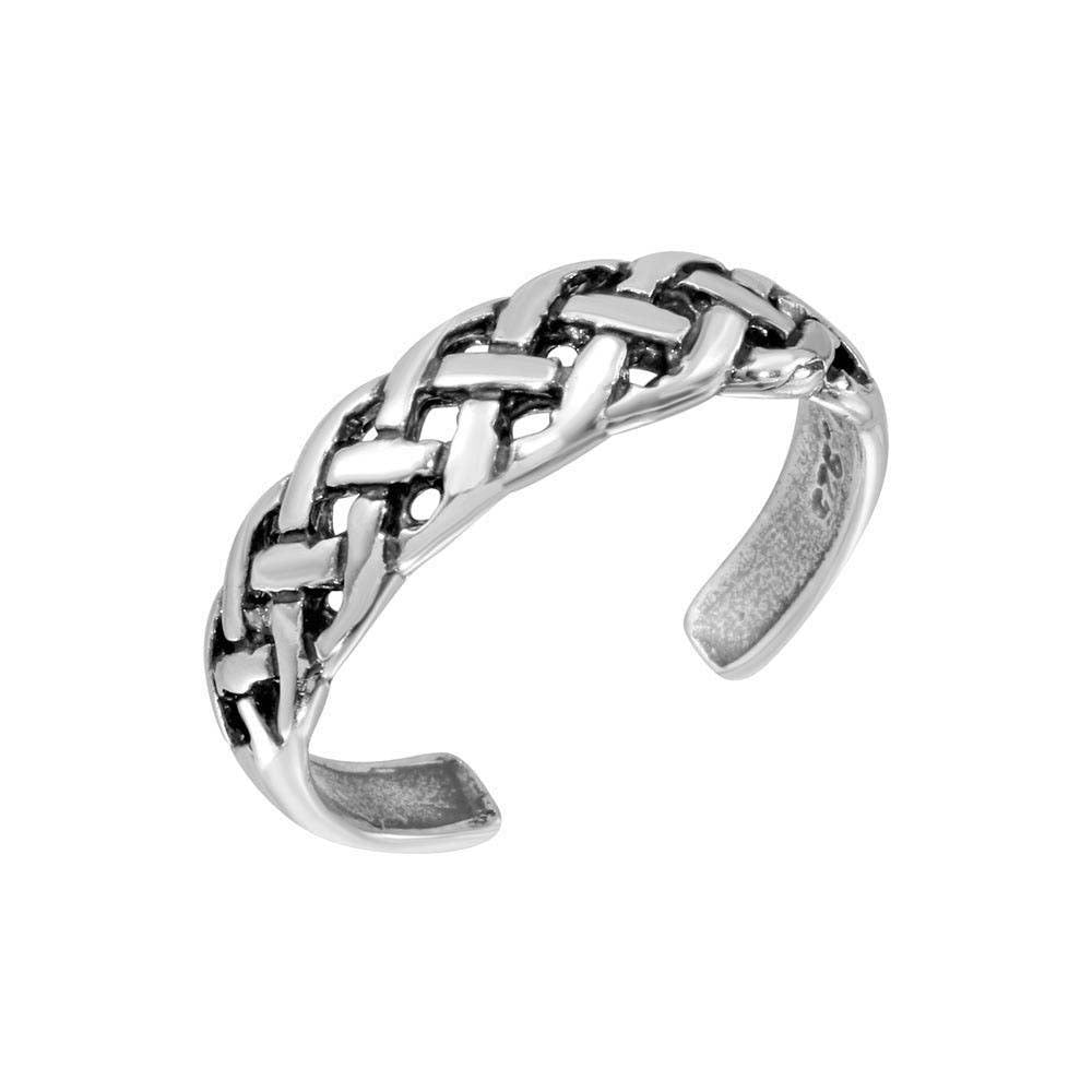 Sterling Silver Braided Adjustable Toe Ring