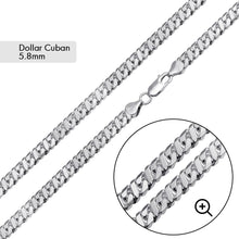 Load image into Gallery viewer, Sterling Silver Basic Dollar Miami Cuban 5.8mm Chain