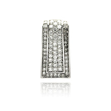 Load image into Gallery viewer, Sterling Silver Rhodium Plated Channel Rectangular Pendant