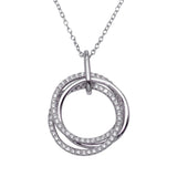 Sterling Silver Micro Pave Circles Pendant