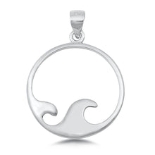 Load image into Gallery viewer, Sterling Silver Wave Pendant
