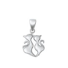 Load image into Gallery viewer, Sterling Silver Cats Pendant