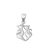 Sterling Silver Cats Pendant
