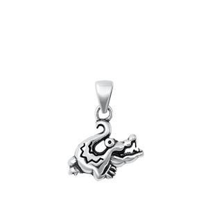 Sterling Silver Crocodile Pendant