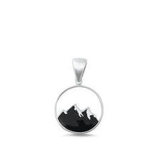 Load image into Gallery viewer, Sterling Silver Mountain Silhoutte Pendant