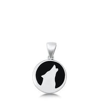Load image into Gallery viewer, Sterling Silver Howling Coyote Pendant