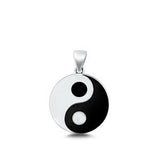 Sterling Silver Yin and Yang Pendant