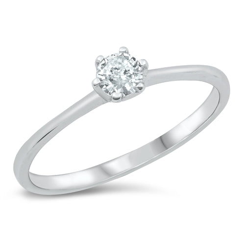 Sterling Silver Solitaire Ring