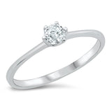 Sterling Silver Solitaire Ring