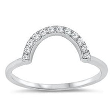 Load image into Gallery viewer, Sterling Silver Start CZ Ring