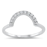 Sterling Silver Start CZ Ring