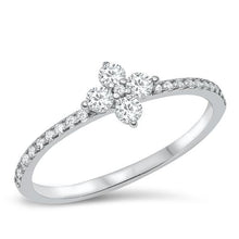 Load image into Gallery viewer, Sterling Silver CZ Ring -Flower