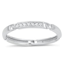 Load image into Gallery viewer, Silver CZ Ring - Chain Link