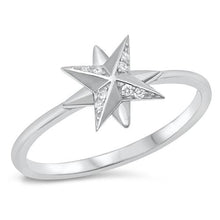 Load image into Gallery viewer, Sterling Silver CZ Ring -Start Windmil