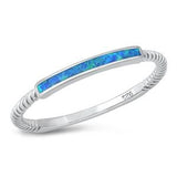 Sterling Silver Lab Opal Ring