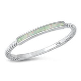Sterling Silver Lab Opal Ring