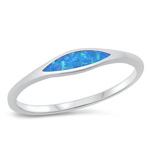 Sterling Silver Lab Opal Ring