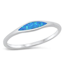 Load image into Gallery viewer, Sterling Silver Lab Opal Ring