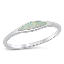 Load image into Gallery viewer, Sterling Silver Lab Opal Ring