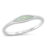 Sterling Silver Lab Opal Ring