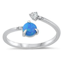 Load image into Gallery viewer, Sterling Silver Lab Opal Ring