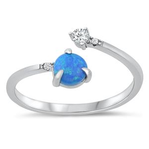 Sterling Silver Lab Opal Ring