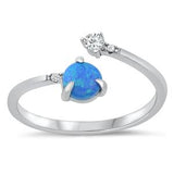 Sterling Silver Lab Opal Ring