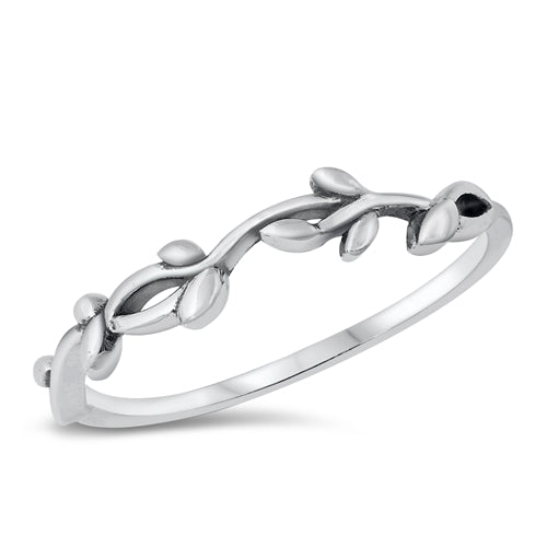 Sterling Silver 4.5mm Vines Branch Ring