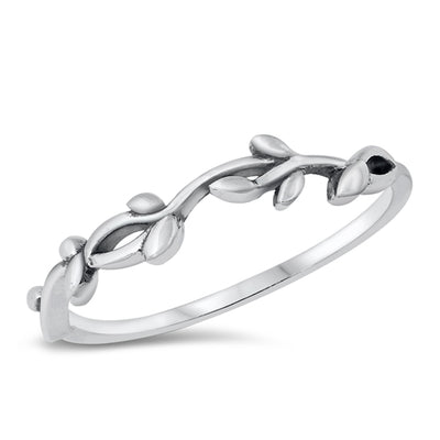 Sterling Silver 4.5mm Vines Branch Ring