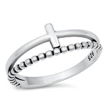 Load image into Gallery viewer, Sterling Silver Cross Start Ring