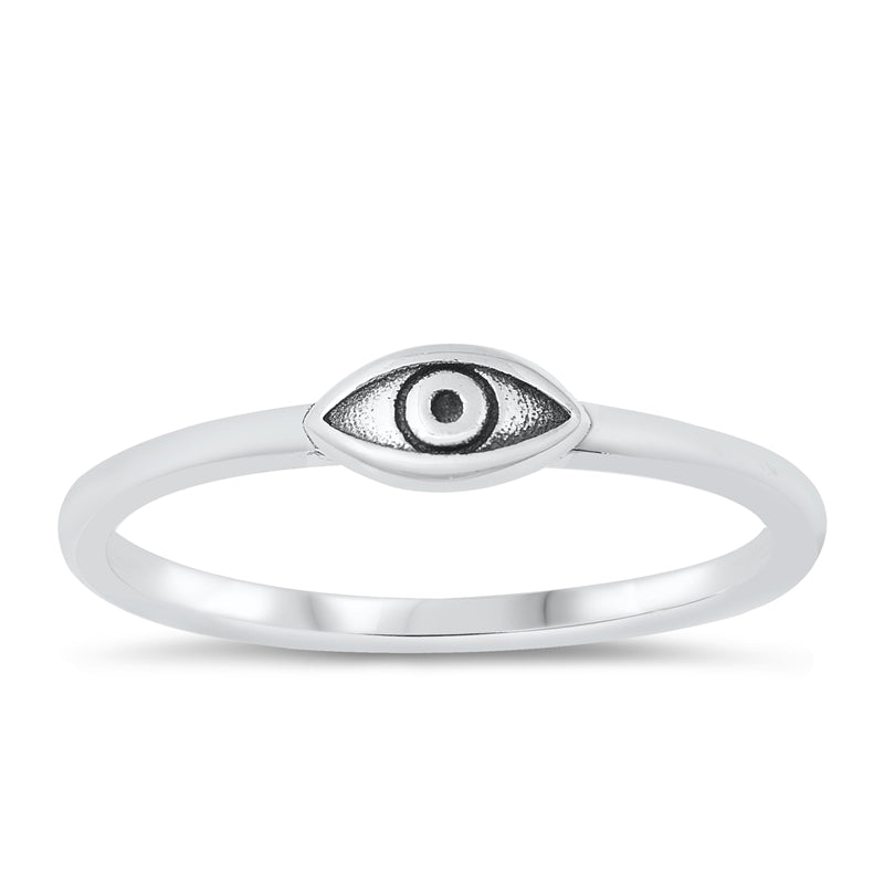 Sterling Silver Oxidized Eye Ring