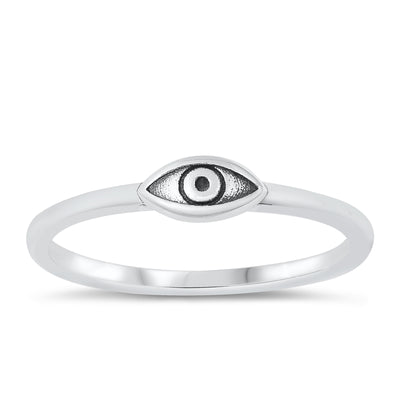 Sterling Silver Oxidized Eye Ring