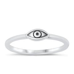 Sterling Silver Oxidized Eye Ring