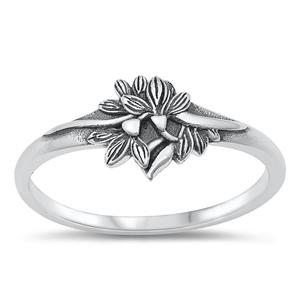 Sterling Silver Leaves Start Ring
