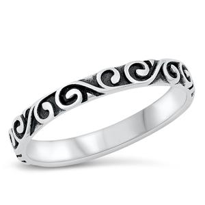 Sterling Silver Swirls Ring