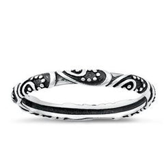 Sterling Silver Bali Band Ring