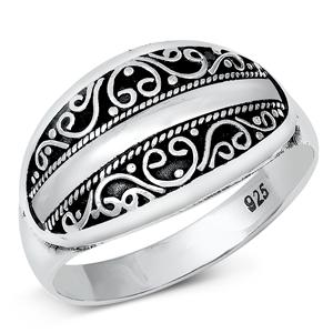 Sterling Silver Bali Ring