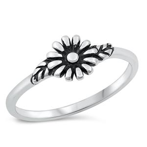 Sterling Silver Daisy Start Ring