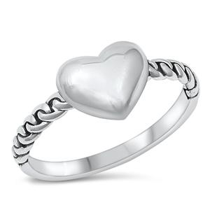 Sterling Silver Heart Start Ring