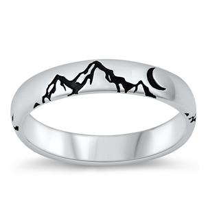 Sterling Silver Mountains Ring
