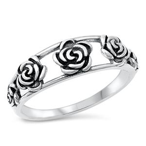 Sterling Silverx Roses Start Ring