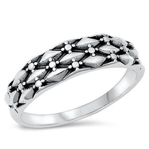 Sterling Silver 6mm designed Band Ring