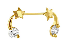 Load image into Gallery viewer, 14K Yellow Gold 3MM Star Screw Back Stud Earrings