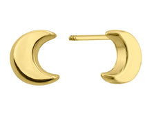 Load image into Gallery viewer, 14K Yellow Gold Basic Moon Screw Back Stud Earrings