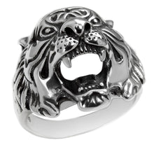 Load image into Gallery viewer, Sterling Silver Tiger Oxidized Band Ring, Width 25mm