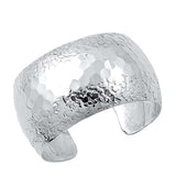 Sterling Silver Hammered Design Dome Shaped Bangle BraceletAnd Thickness 36mmAnd Weight 43.5 grams